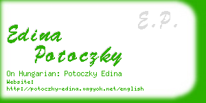 edina potoczky business card